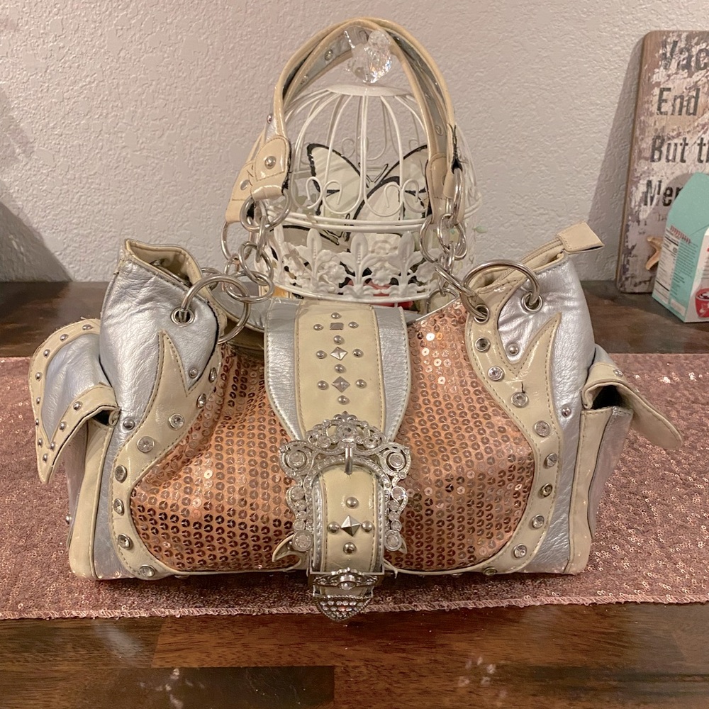 Western style bling purse